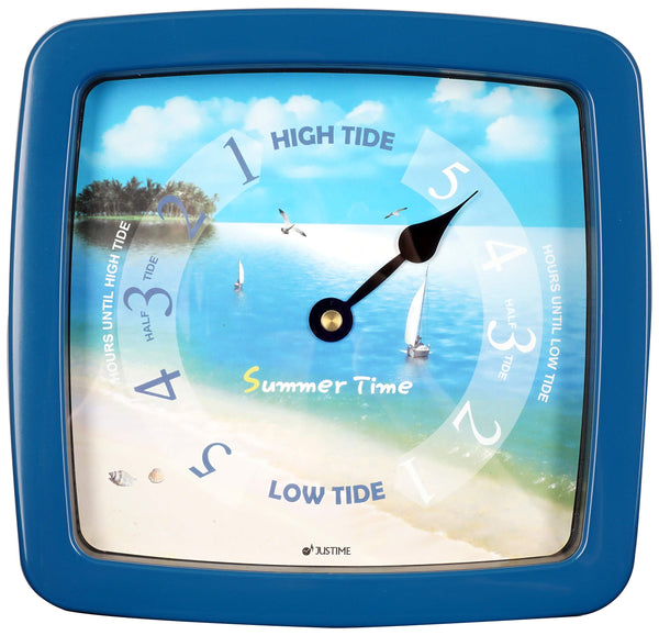 JUSTIME 8.5 Inch Atlantic Tide Clock - Square