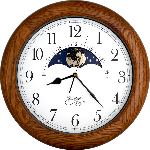 Solid Oak Moon Phase Clock