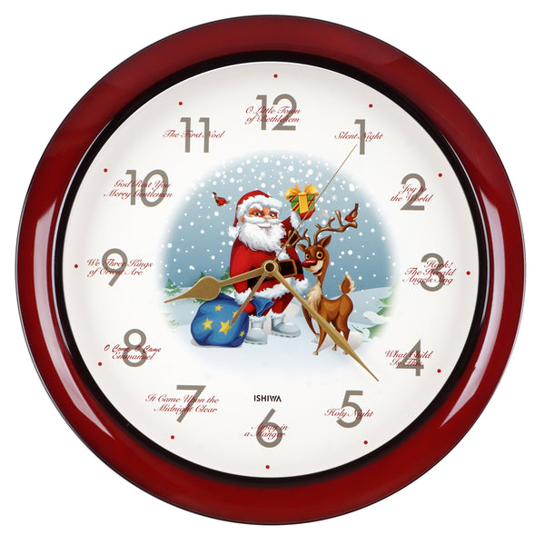 ヴィンテージ　サンタクロース 壁掛け時計 It's Christmas Time ヴィンテージ サンタクロース 壁掛け時計 It's Christmas Time
