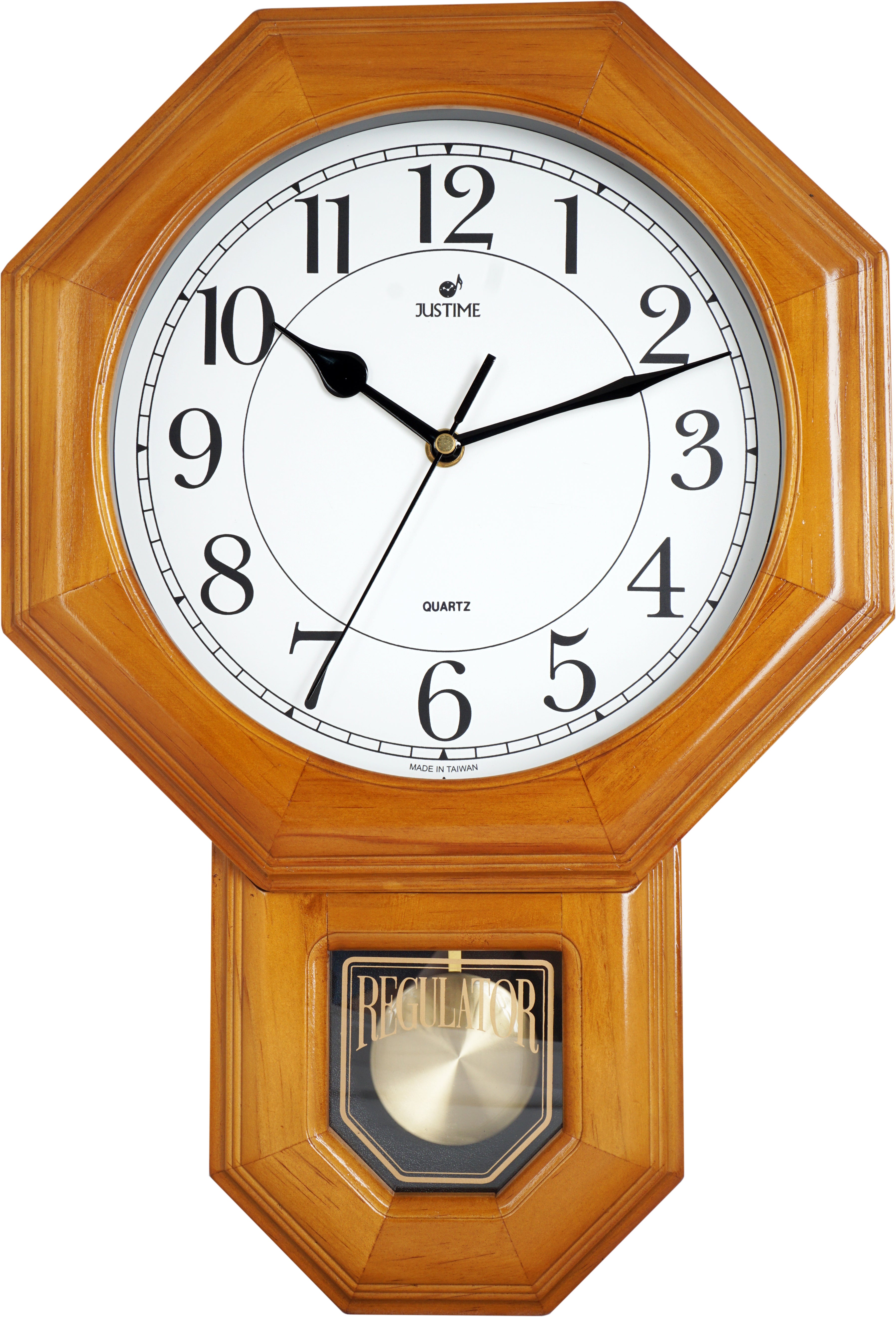 Solid Wood Schoolhouse Pendulum — Westminster Chime + 2-Melody
