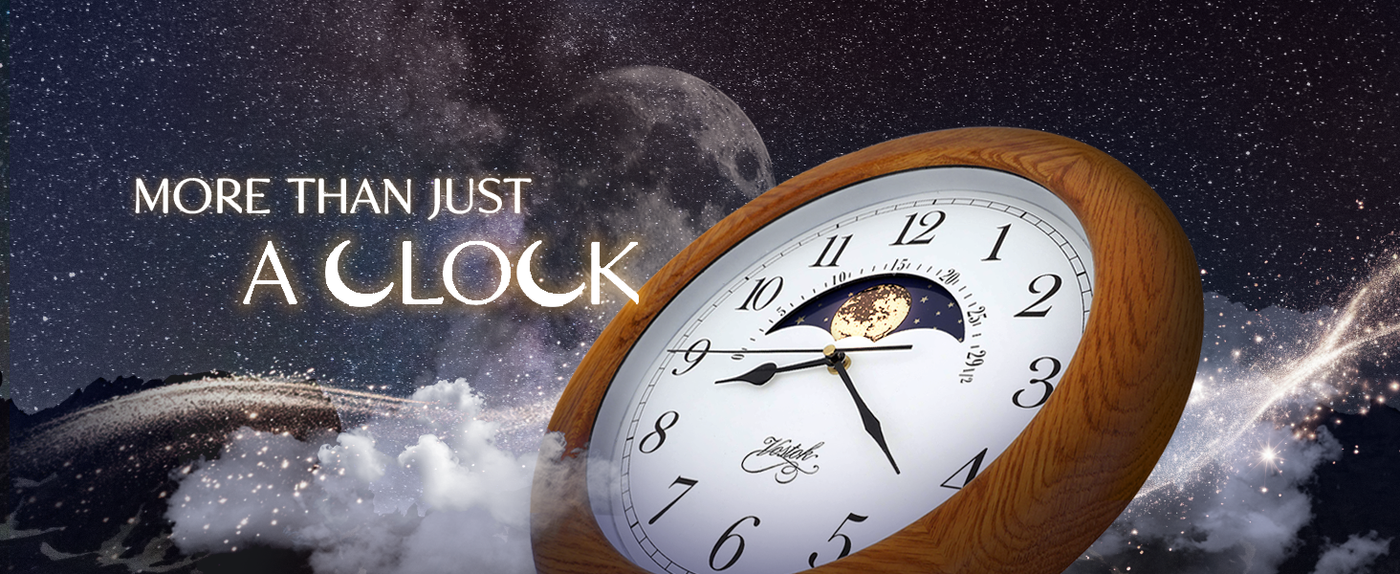 Solid Oak Moon Phase Clock