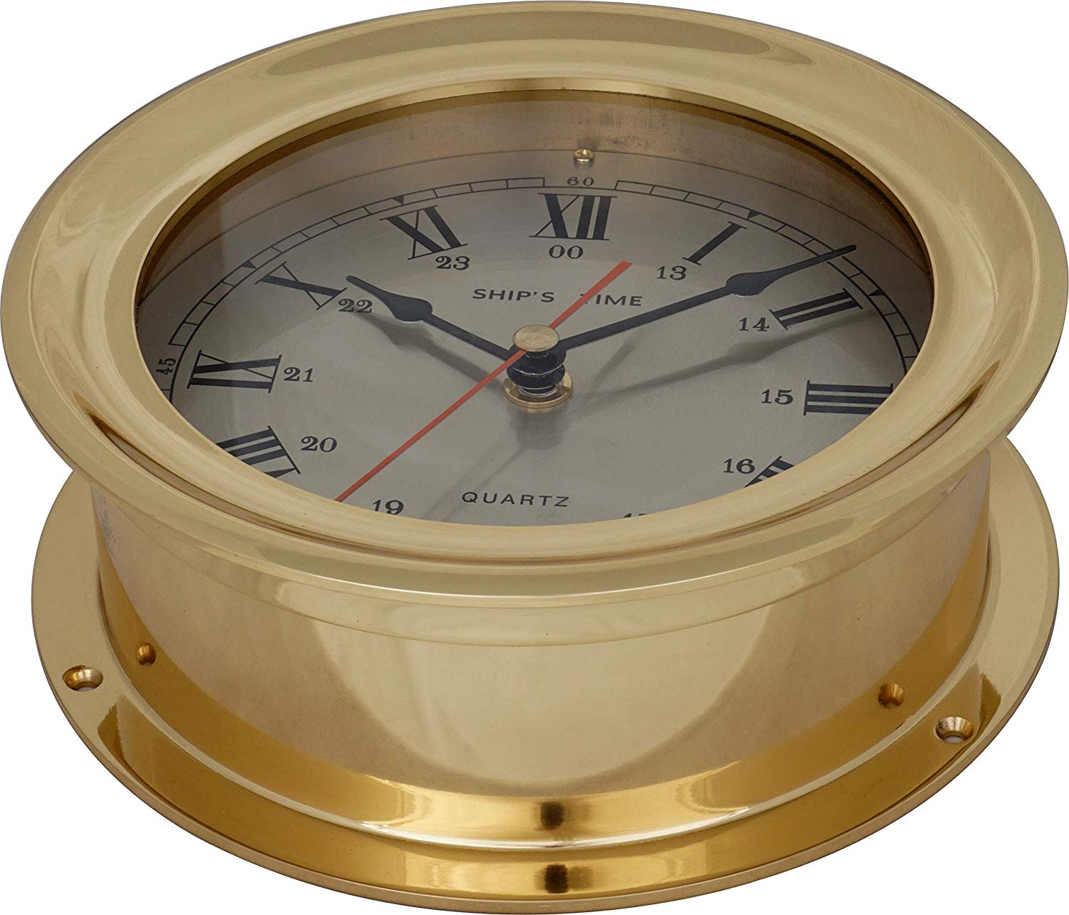 6 Nautical Brass Captain's Clocks
