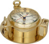 JUSTIME 3.5 Inch Antique Marine Brass Ship Porthole, Nautical Wall Clock, Home Décor SWM-35-3-41S