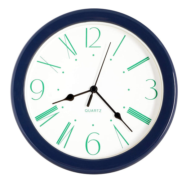 8.5″ Water-Resistant Wall Clock — Dark Blue | JUSTIME – JUSTIME Clocks