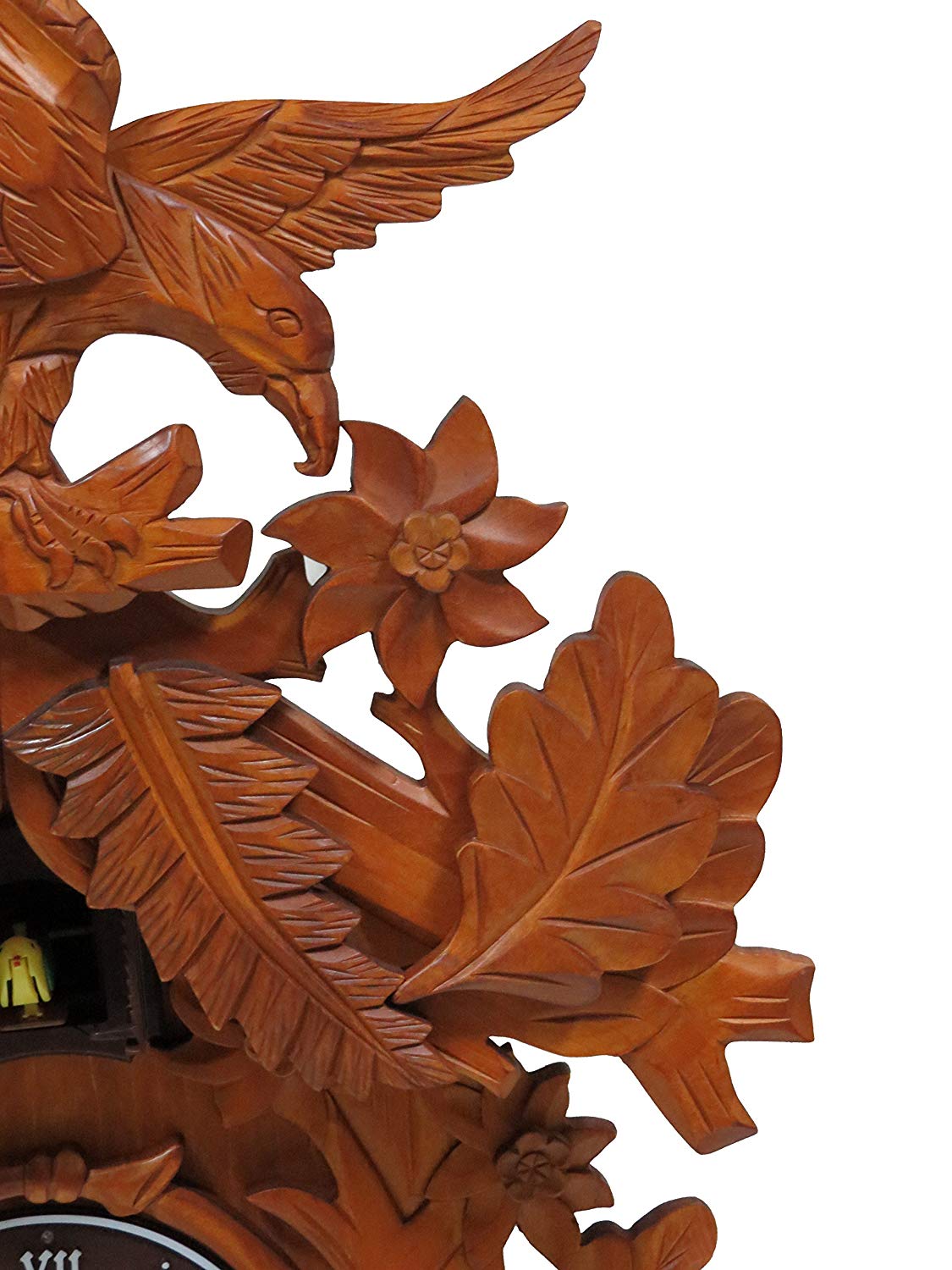 Maple Clocks Deluxe 16-inch Eagle and Squirrel Cuckoo Clock, Home Decor, Specialty Quality, Quartz Timepieces - C00121