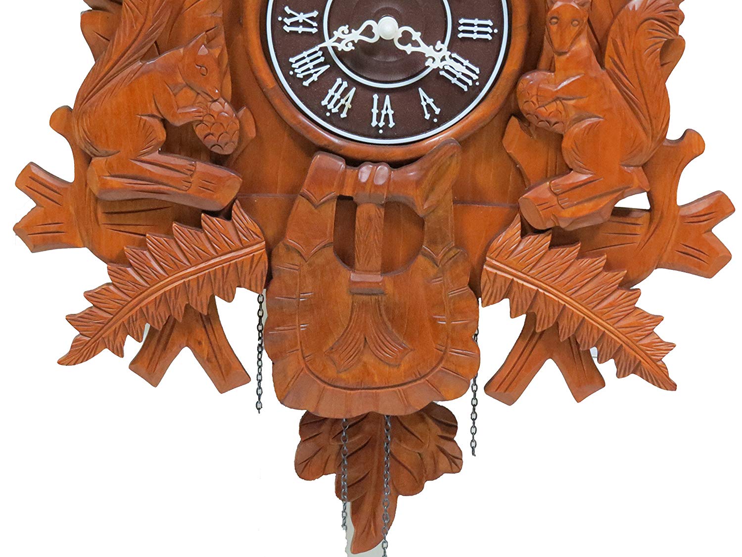 Maple Clocks Deluxe 16-inch Eagle and Squirrel Cuckoo Clock, Home Decor, Specialty Quality, Quartz Timepieces - C00121